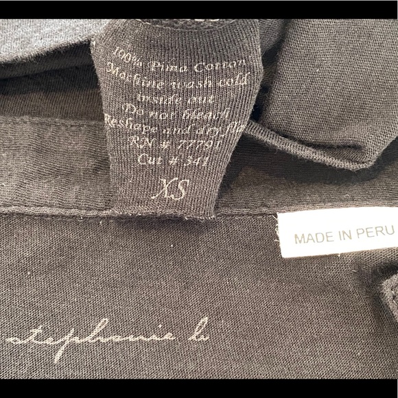 STEPHANIE B BLACK T-SHIRT SIZE XS - Picture 7 of 8
